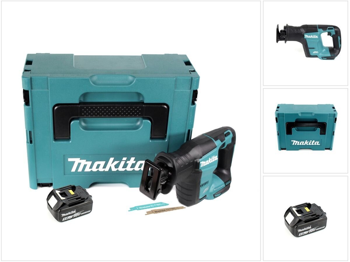 Makita DJR 188 T1J Langaton edestakainen saha 18 V Makpac + 1x 5,0 Ah akku - ilman laturia hinta ja tiedot | Sahat ja sirkkelit | hobbyhall.fi