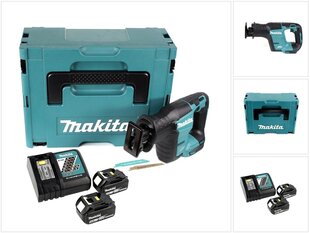 Makita DJR 188 RTJ Langaton saha 18 V Makpac + 2x 5,0 Ah akku + laturi hinta ja tiedot | Sahat ja sirkkelit | hobbyhall.fi