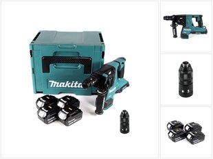 Makita DHR 281 G4J akkuporakone 28 mm 2x 18 V für SDS-PLUS pikavaihtoistutuksella Makpac + 4x 6,0 Ah akku - ilman laturia hinta ja tiedot | Iskuporakoneet | hobbyhall.fi