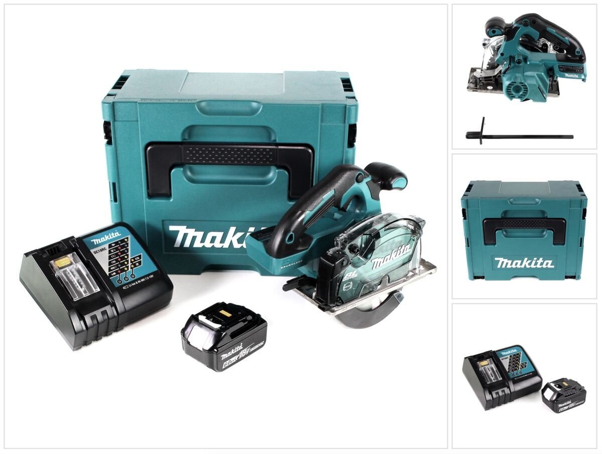 Makita DCS 553 RG1J akkupyörösaha metallille 18V 150 mm + 1x akku 6.0Ah + laturi + Makpac hinta ja tiedot | Sahat ja sirkkelit | hobbyhall.fi