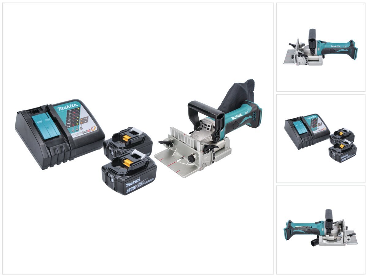 Makita DPJ 180 RT akkuleikkuri 18 V 100 mm + 2x akut 5,0 Ah + laturi hinta ja tiedot | Käsityökalut | hobbyhall.fi