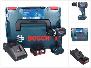 Bosch GSB 18V-90 C Ammattikäyttöön tarkoitettu akkuruuvinväännin 18 V 64 Nm + 1x akku 5,0 Ah + L-Boxx - ilman laturia hinta ja tiedot | Akkuporakoneet ja ruuvinvääntimet | hobbyhall.fi