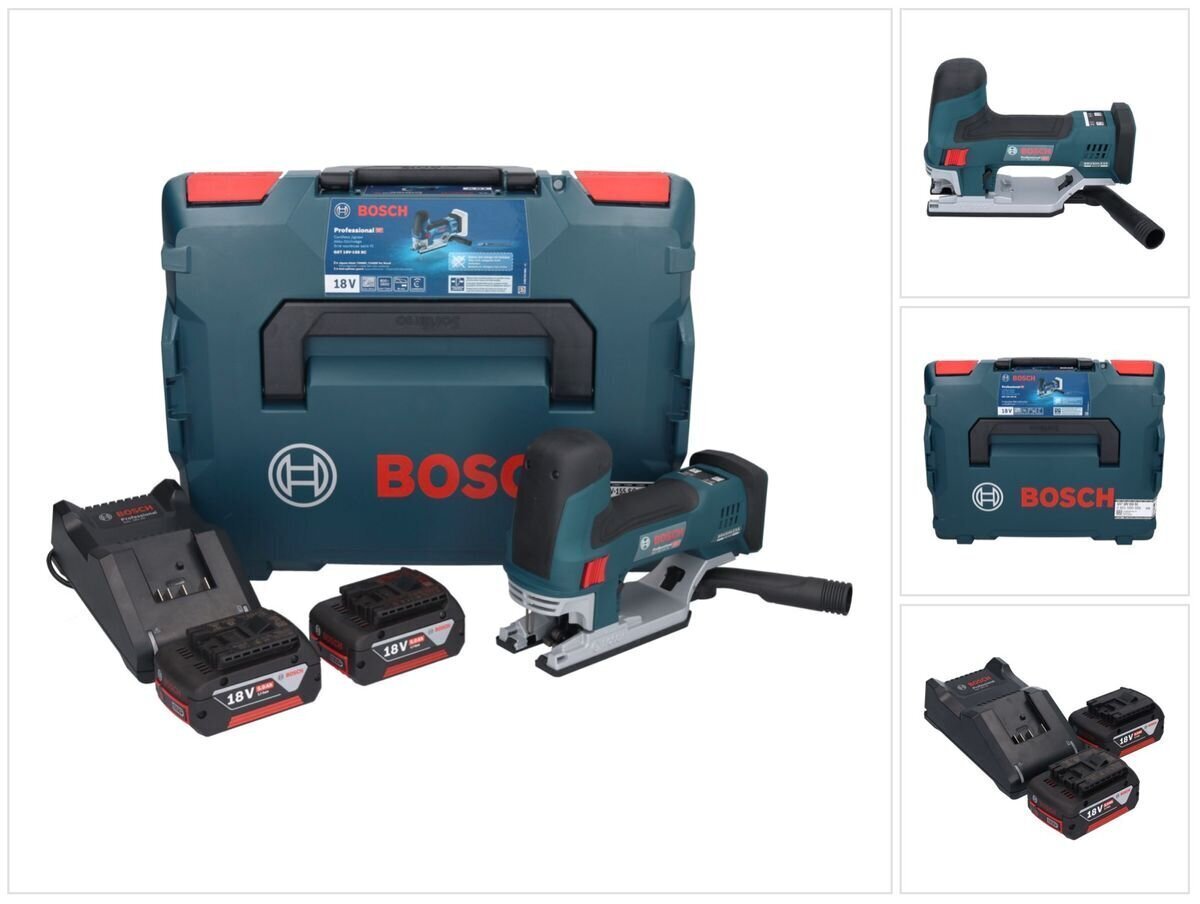 Bosch GST 18V-155 SC Professional akkusaha 18 V + 2x akku 5,0 Ah + laturi + L-Boxx hinta ja tiedot | Sahat ja sirkkelit | hobbyhall.fi