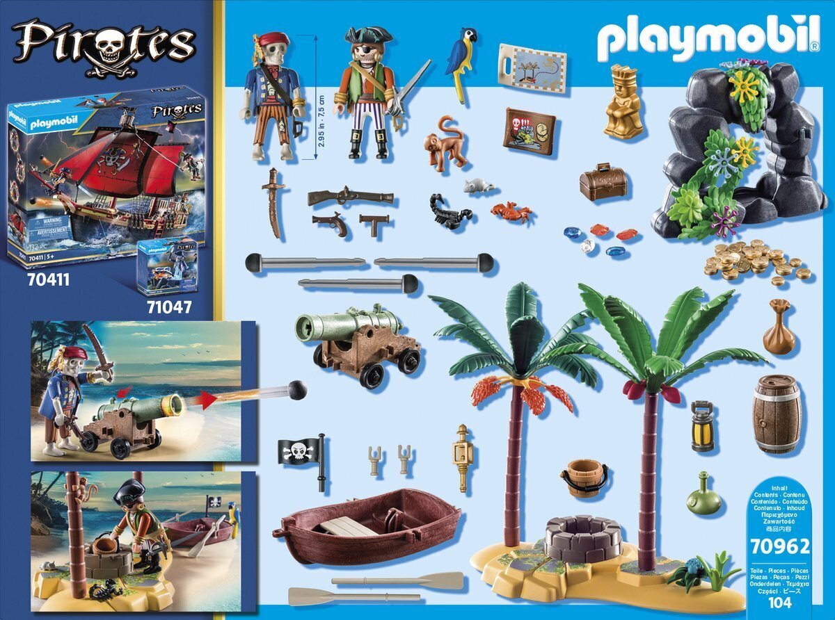 70962 Playmobil Pirates, 104 palaa hinta ja tiedot | LEGOT ja rakennuslelut | hobbyhall.fi