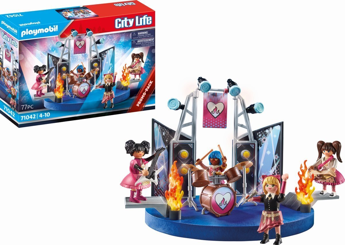 71042 Playmobil City Life Bändi, 77 osaa hinta ja tiedot | LEGOT ja rakennuslelut | hobbyhall.fi