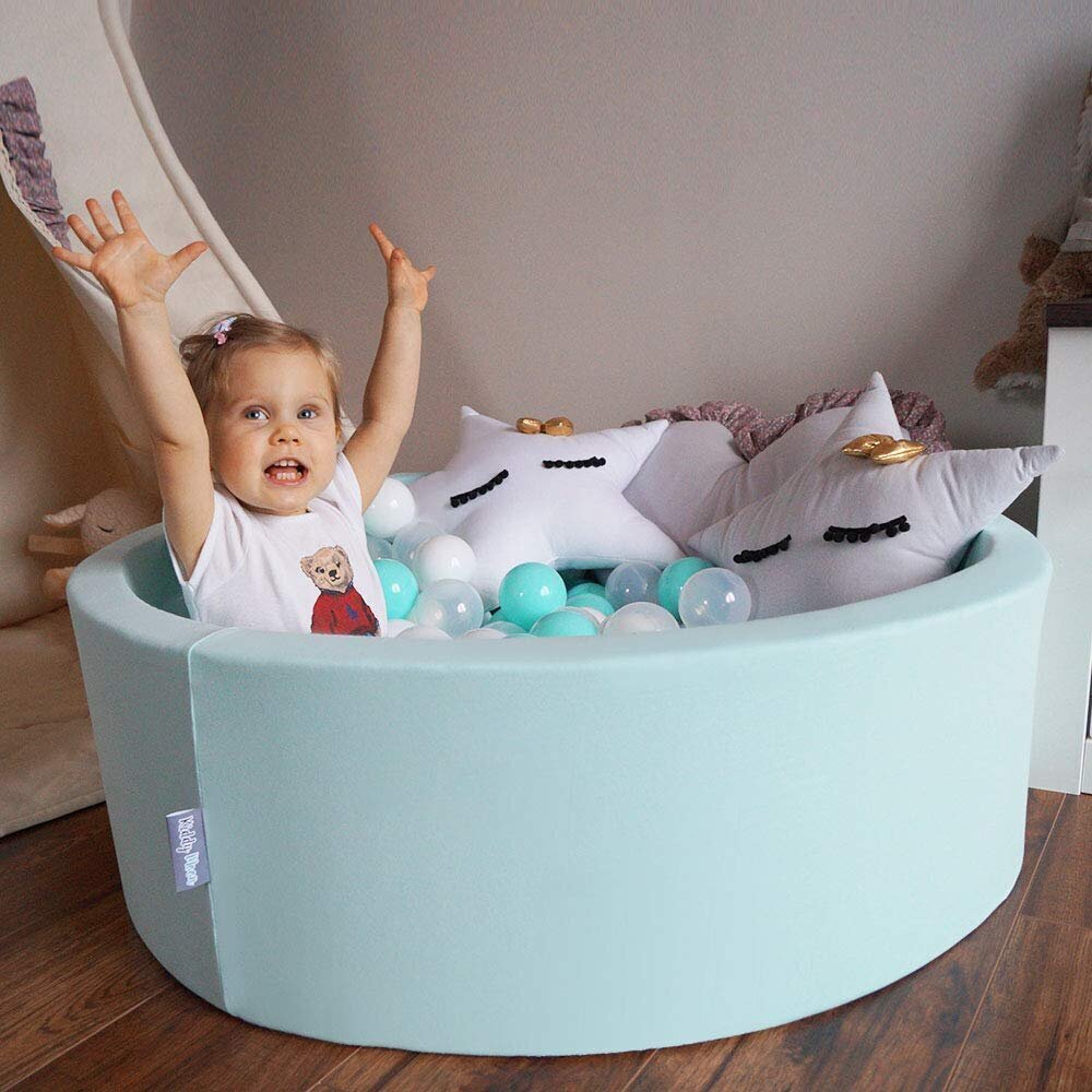 KiddyMoon 300 ∅ 7cm/2.75in pehmeät muoviset leikkipallot , sininen hinta ja tiedot | Vauvan lelut | hobbyhall.fi
