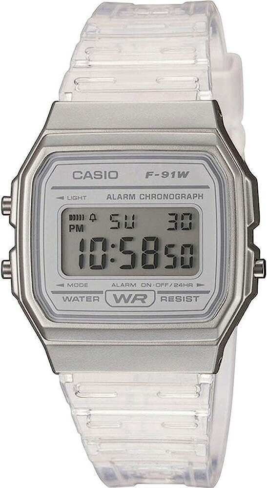 Casio Ladies Digital Quartts -kello hartsirannekorulla F-91WS-7EF hinta ja tiedot | Naisten kellot | hobbyhall.fi