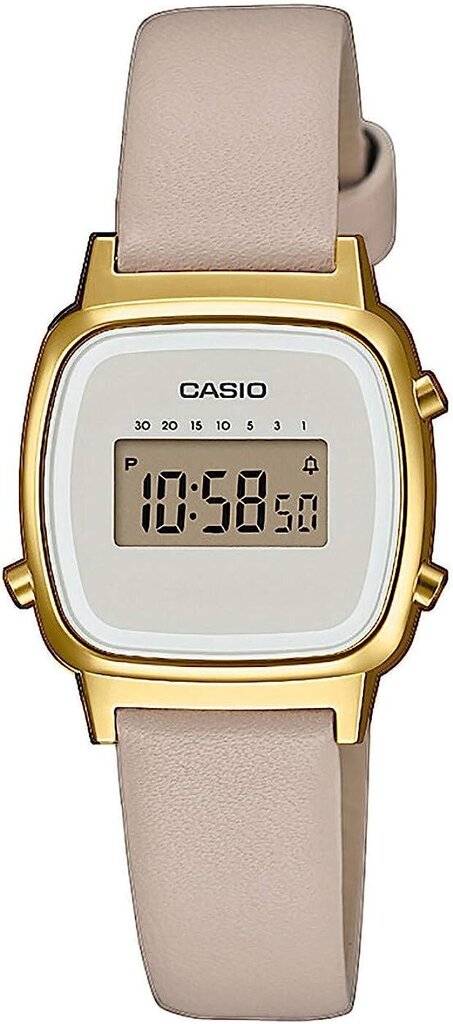 Casio Ladies Digital Quartz -kello oikealla nahkarannekkeella LA670WEFL-9EF hinta ja tiedot | Naisten kellot | hobbyhall.fi