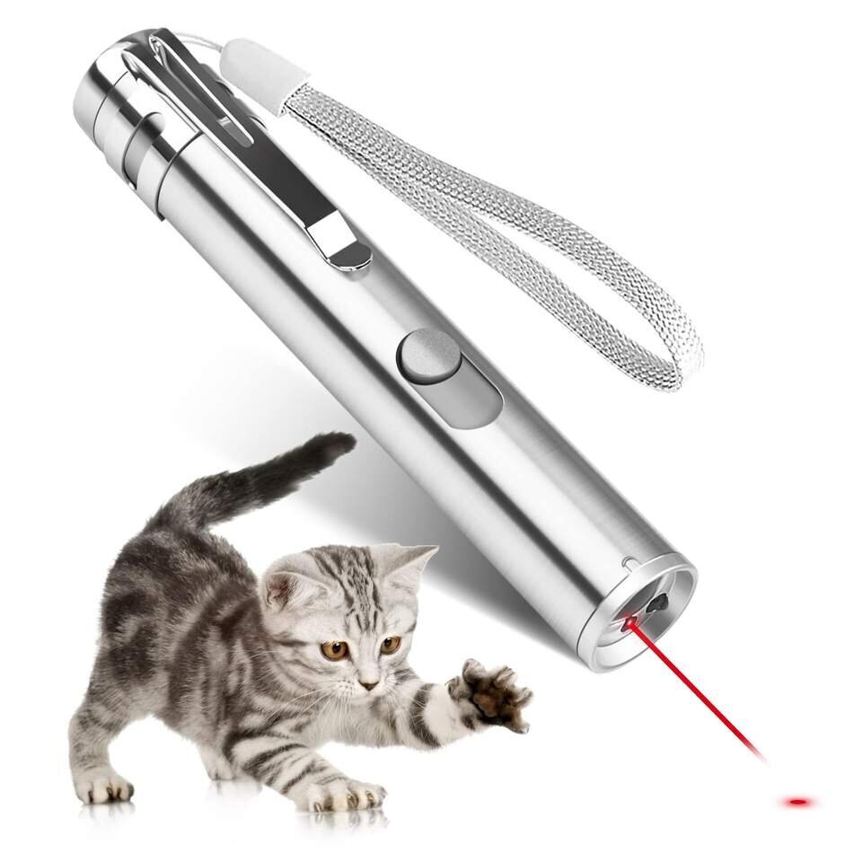 Interaktiivinen laserosoitin taskulampulla ja ultraviolettivalolla lemmikkieläimille 3 in 1LED Laser Pointer hinta ja tiedot | Kissan lelut | hobbyhall.fi