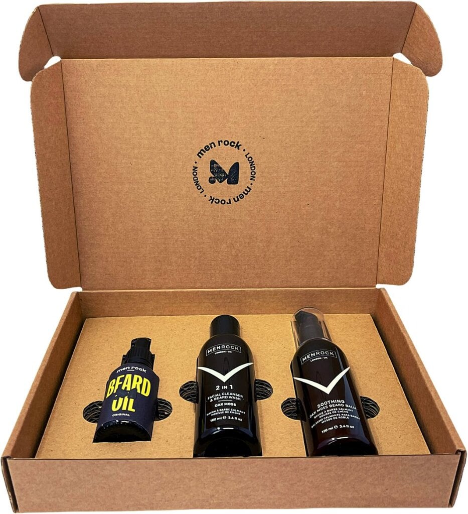 Parranhoitosarja Men Rock Beardy Beloved Soothing Oak Moss Beard Kit hinta ja tiedot | Parranajo ja karvanpoisto | hobbyhall.fi