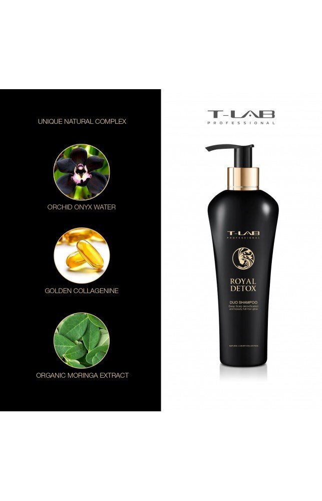 Detoxifying hiusshampoo T-LAB Professional Royal Detox 300ml hinta ja tiedot | Shampoot | hobbyhall.fi