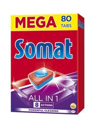 Somat All in 1 tabletit 80 yksikköä, 3 kpl hinta ja tiedot | Astianpesuaineet | hobbyhall.fi