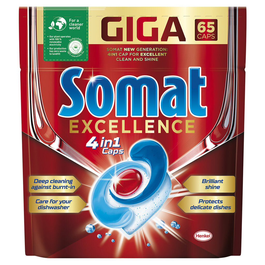 Somat Excellence tabletit 65 kpl, 2 pkt hinta ja tiedot | Astianpesuaineet | hobbyhall.fi