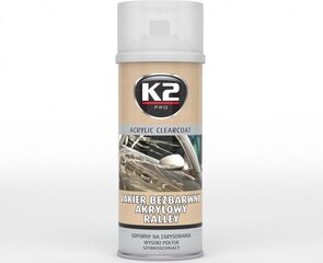 Läpinäkyvä spray-akryylilakka K2 GLOSS 400ML (kiiltävä) hinta ja tiedot | K2 Autotuotteet | hobbyhall.fi