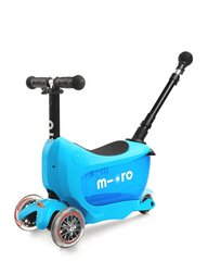 Kolmipyöräinen potkulauta Micro Mini2GO Deluxe Plus - sininen hinta ja tiedot | Potkulaudat | hobbyhall.fi