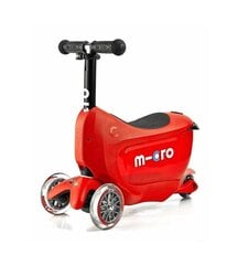 Kolmipyöräinen potkulauta Micro Mini2GO Deluxe - punainen hinta ja tiedot | Potkulaudat | hobbyhall.fi