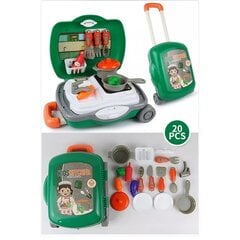 Kannettava Little Chef's Kit matkalaukussa, vihreä, Woopie hinta ja tiedot | Tyttöjen lelut | hobbyhall.fi