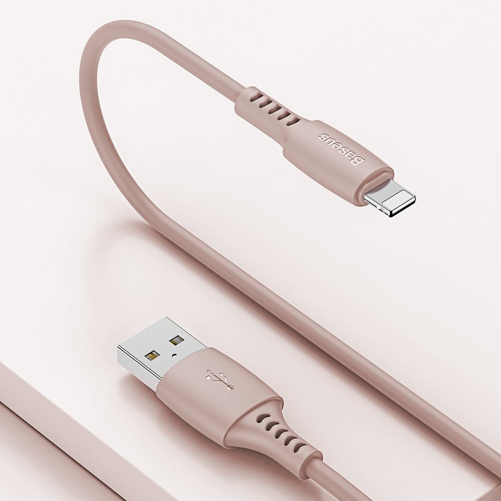 Baseus CABLE LIGHTNING USB 1.2M/PINK CALDC-04 BASEUS hinta ja tiedot | Puhelinkaapelit | hobbyhall.fi