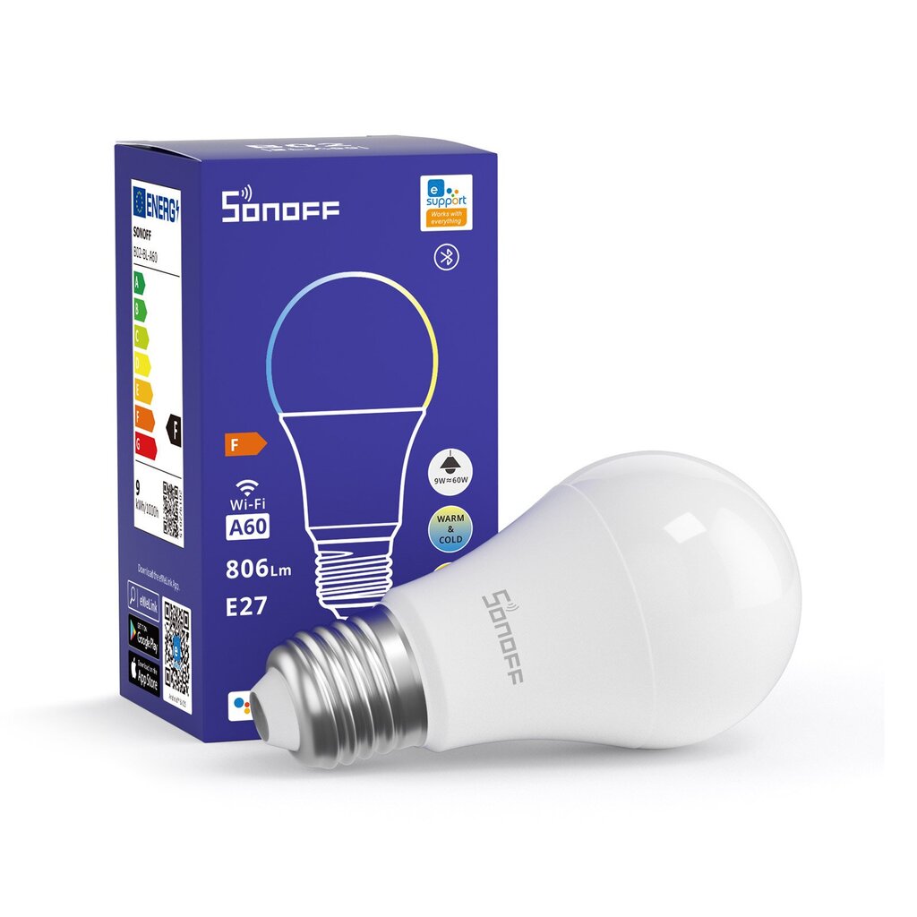 Sonoff Smart LED Wifi-lamppu Sonoff B02-BL-A60 hinta ja tiedot | Lamput | hobbyhall.fi