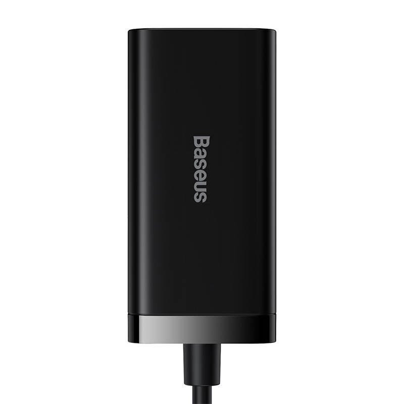 Baseus Baseus GaN3 Pro 2xUSB-C + 2xUSB seinälaturi, 100W (musta) hinta ja tiedot | Puhelimen laturit | hobbyhall.fi