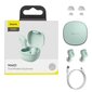 Baseus Baseus Encok True Wireless Earphones WM01 (vihreä) hinta ja tiedot | Kuulokkeet | hobbyhall.fi