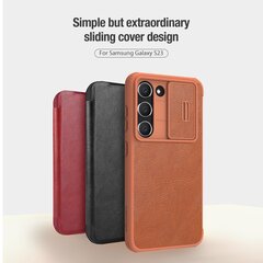 Nillkin Nillkin Qin Leather Pro -kotelo SAMSUNG S23:lle (musta) hinta ja tiedot | Puhelimen kuoret ja kotelot | hobbyhall.fi