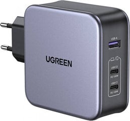 UGREEN UGREEN CD289 virtalaturi, 2 x USB-C, 1 x USB-A, GaN, 140 W, 2 m kaapeli (hopea) hinta ja tiedot | Puhelimen laturit | hobbyhall.fi