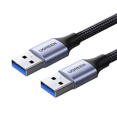 UGREEN USB3.0-kaapeli Uros USB-A - Uros USB-A UGREEN 2A, 1m (musta) hinta ja tiedot | Kaapelit ja adapterit | hobbyhall.fi