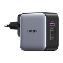 UGREEN Ugreen Nexode seinälaturi, 2x USB-C + USB, 65W hinta ja tiedot | Puhelimen laturit | hobbyhall.fi