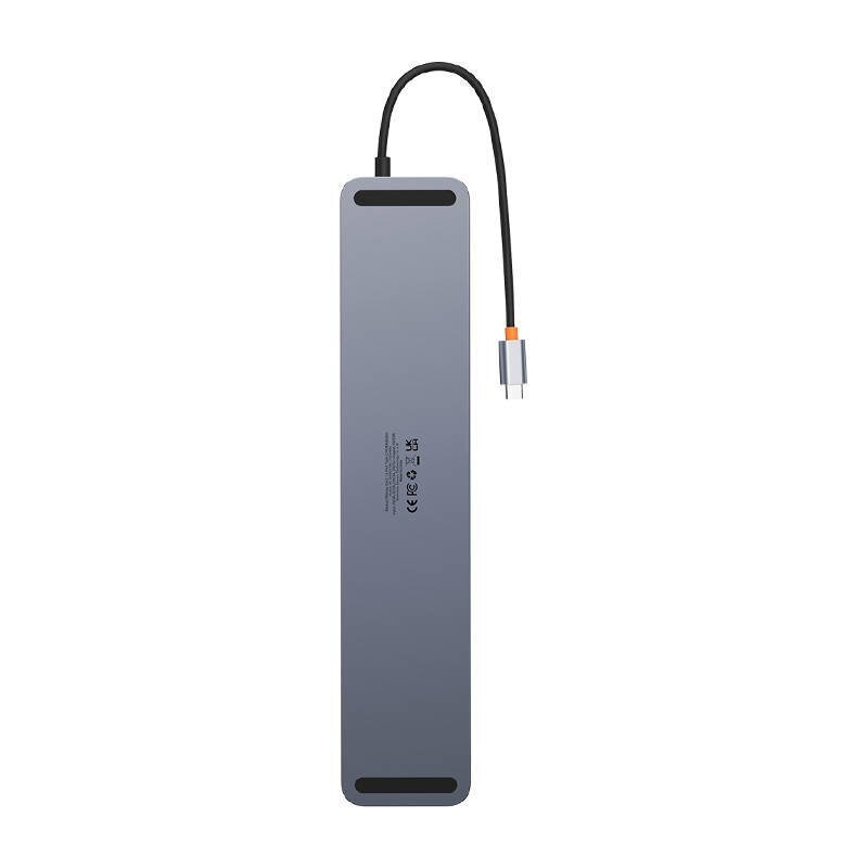 Baseus Keskitin 12in1 Baseus EliteJoy Gen2 -sarjan USB-C - 2xHDMI+ 3xUSB 3.0+ PD+ DP+ SD/TF+ RJ45+Type-C+ 3,5 mm (tummanharmaa) hinta ja tiedot | Adapterit | hobbyhall.fi
