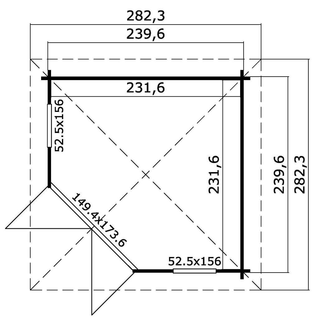 Huvimaja Opaali 4,8 m² hinta ja tiedot | Piharakennukset | hobbyhall.fi