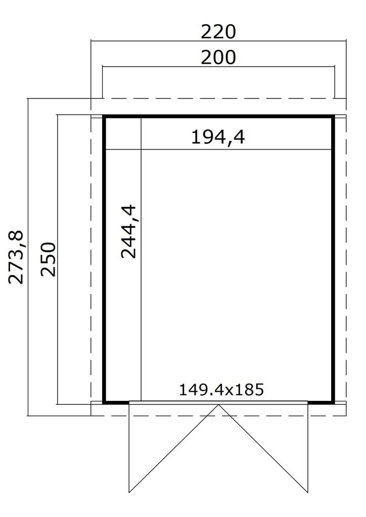 Pihavarasto Kibo2 4,8 m² hinta ja tiedot | Piharakennukset | hobbyhall.fi