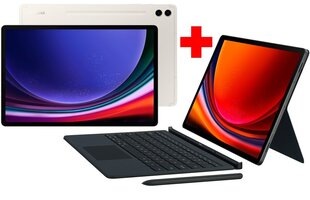 Samsung Tab S9 Plus 5G 12/256GB Beige + Samsung Book Cover Keyboard hinta ja tiedot | Tabletit | hobbyhall.fi