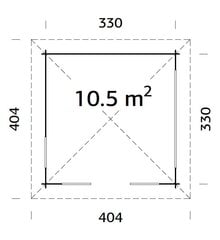 Grillikatos Julie 10,5 m² hinta ja tiedot | Piharakennukset | hobbyhall.fi