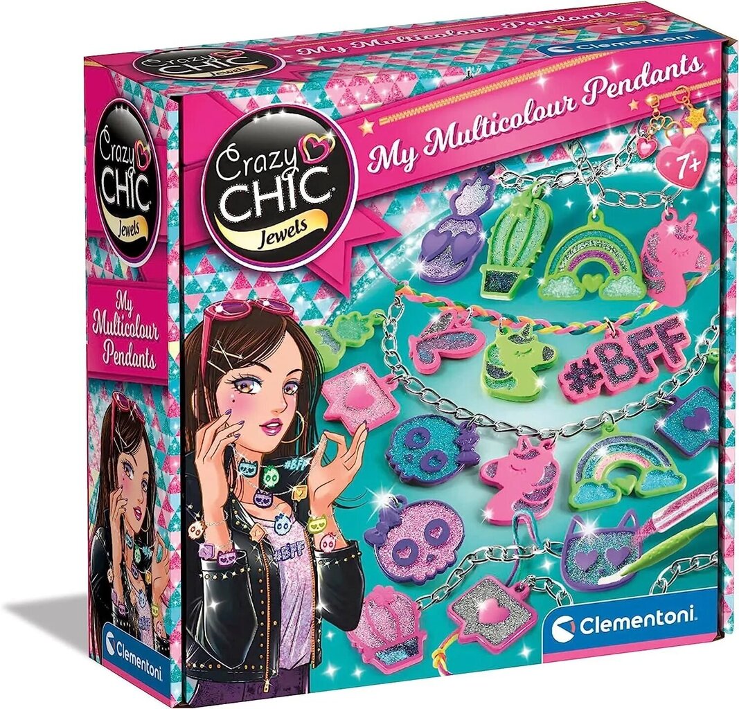 Clementoni Crazy Chic Multicolour Charms Luova korusetti hinta ja tiedot | Kehittävät lelut | hobbyhall.fi