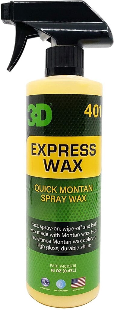 3D Express Wax - sprayvaha. hinta ja tiedot | Autokemikaalit | hobbyhall.fi