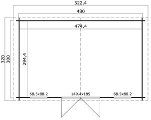 Vierasmaja Udo300 14,0 m² hinta ja tiedot | Piharakennukset | hobbyhall.fi