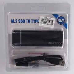 Ulkoinen M.2 SSD -kotelo on suunniteltu kytkettäväksi (B-avain) USB 3.1 Type-C - USB 3.1 Type-A -liitännän kautta hinta ja tiedot | Komponenttien lisätarvikkeet | hobbyhall.fi