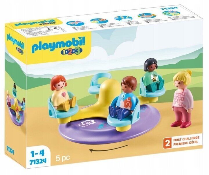 71324 Playmobil 1.2.3: Numeroiden karuselli hinta ja tiedot | LEGOT ja rakennuslelut | hobbyhall.fi