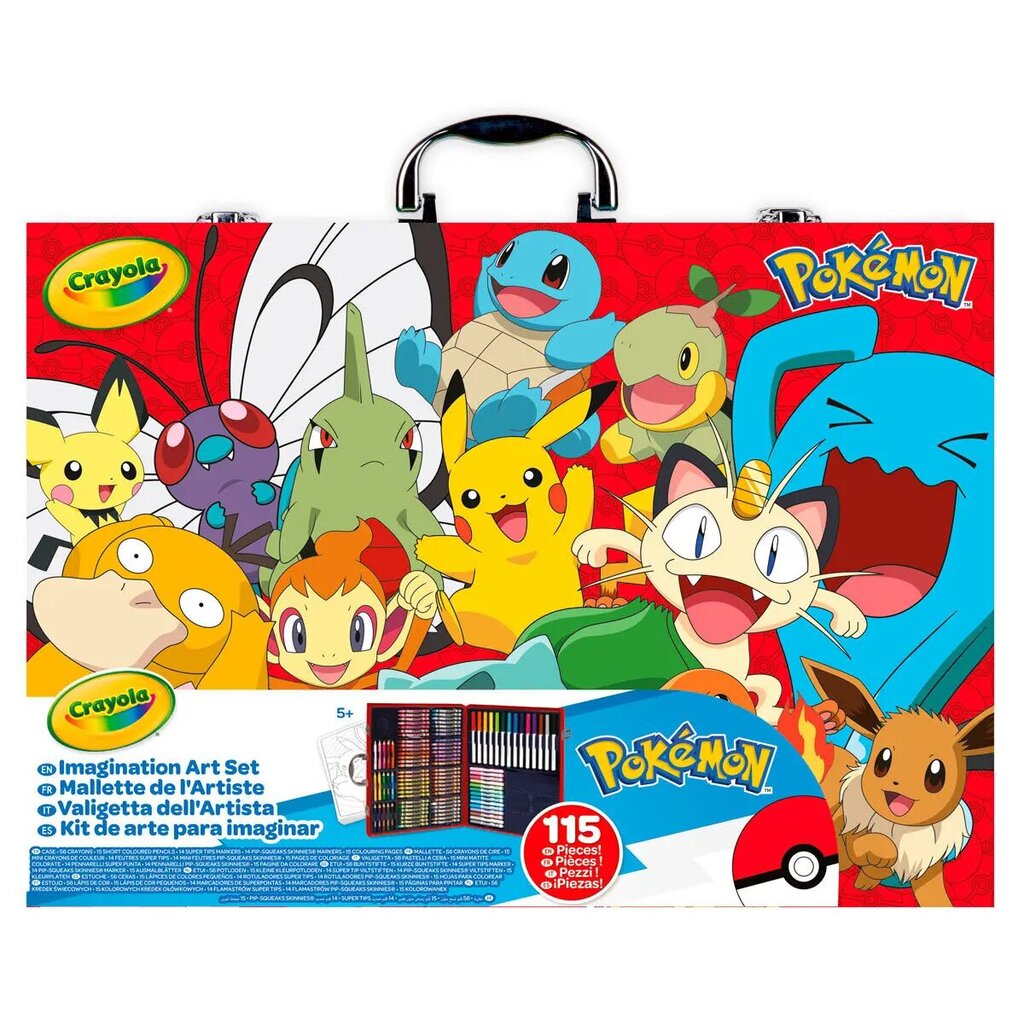 Crayola Pokemon Taiteilijan salkku hinta ja tiedot | Taide- ja askartelutarvikkeet | hobbyhall.fi