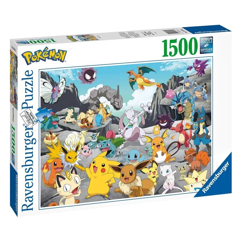 2D palapeli 1500 osaa Pokemon Classic hinta ja tiedot | Palapelit | hobbyhall.fi