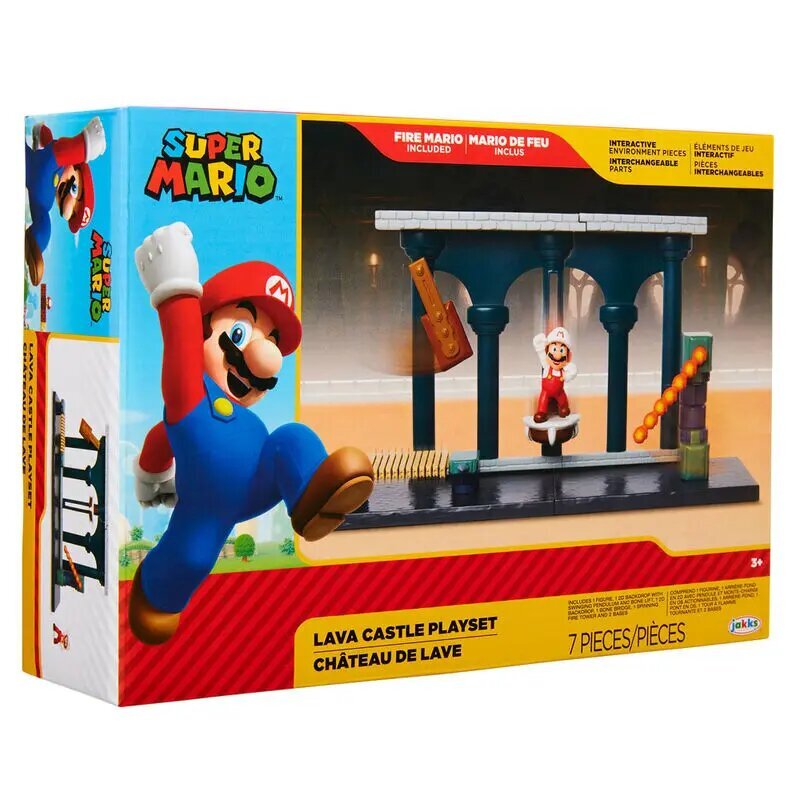 Nintendo Super Mario Lava Castle leikkisetti hinta ja tiedot | Poikien lelut | hobbyhall.fi