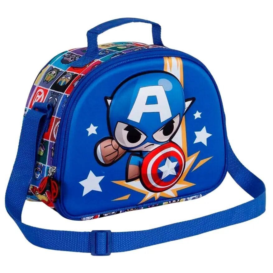 Marvel Avengers Kapteeni Amerikka Punch 3D lounaslaukku hinta ja tiedot | Koulureput ja -laukut | hobbyhall.fi