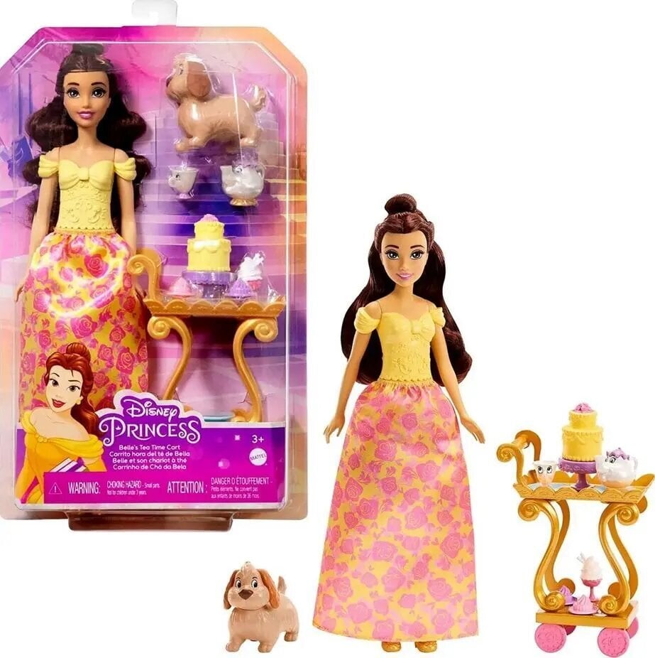 Mattel Disney: Barbie-prinsessa - Belles Tea Time Cart (HLW20) hinta ja tiedot | Tyttöjen lelut | hobbyhall.fi