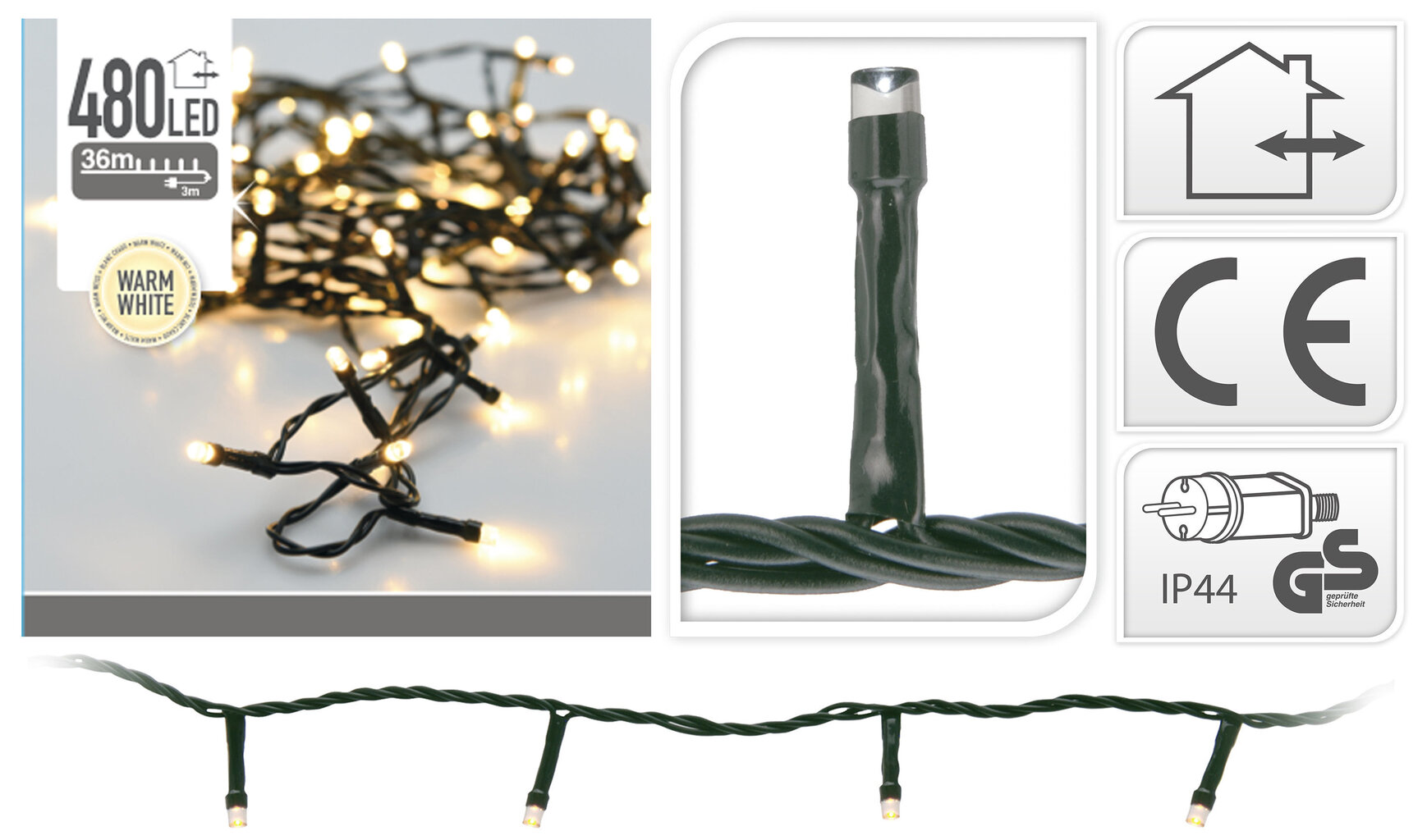Jouluvalot, 480 LEDiä hinta ja tiedot | Jouluvalot | hobbyhall.fi