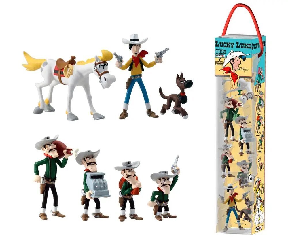 Lucky Luke Mini Figure 7-Pack -hahmot 4 - 10 cm hinta ja tiedot | Tyttöjen lelut | hobbyhall.fi