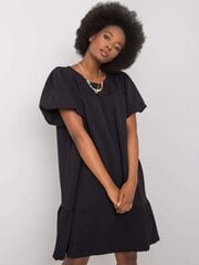 RUE PARIS Musta mekko, jossa puhvihihat. hinta ja tiedot | Mekot | hobbyhall.fi