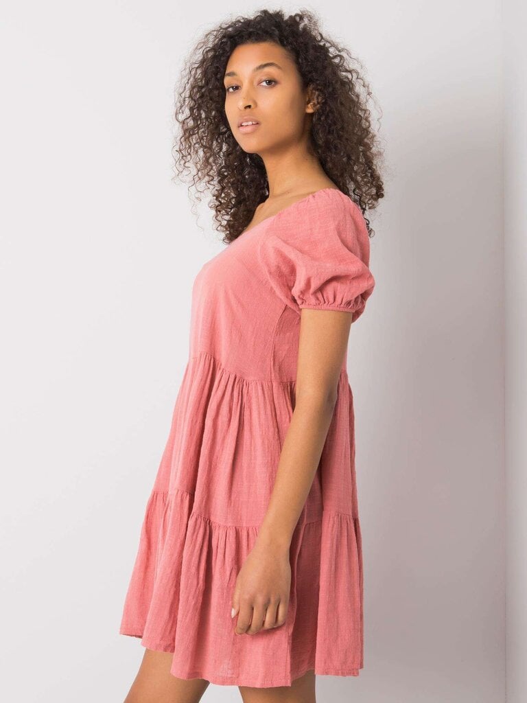 OCH BELLA Vaaleanpunainen mekko röyhelöllä. hinta ja tiedot | Mekot | hobbyhall.fi