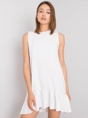 RUE PARIS Naisten valkoinen mekko röyhelöllä. hinta ja tiedot | Mekot | hobbyhall.fi