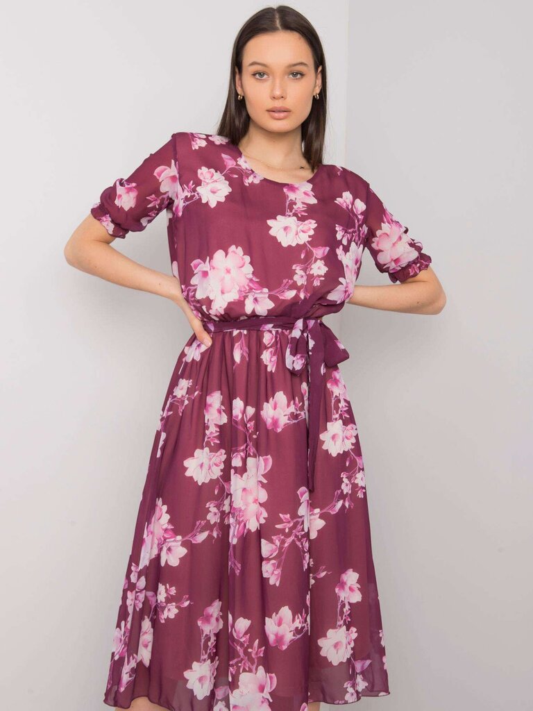 Violetti mekko kukkakuvioilla. hinta ja tiedot | Mekot | hobbyhall.fi